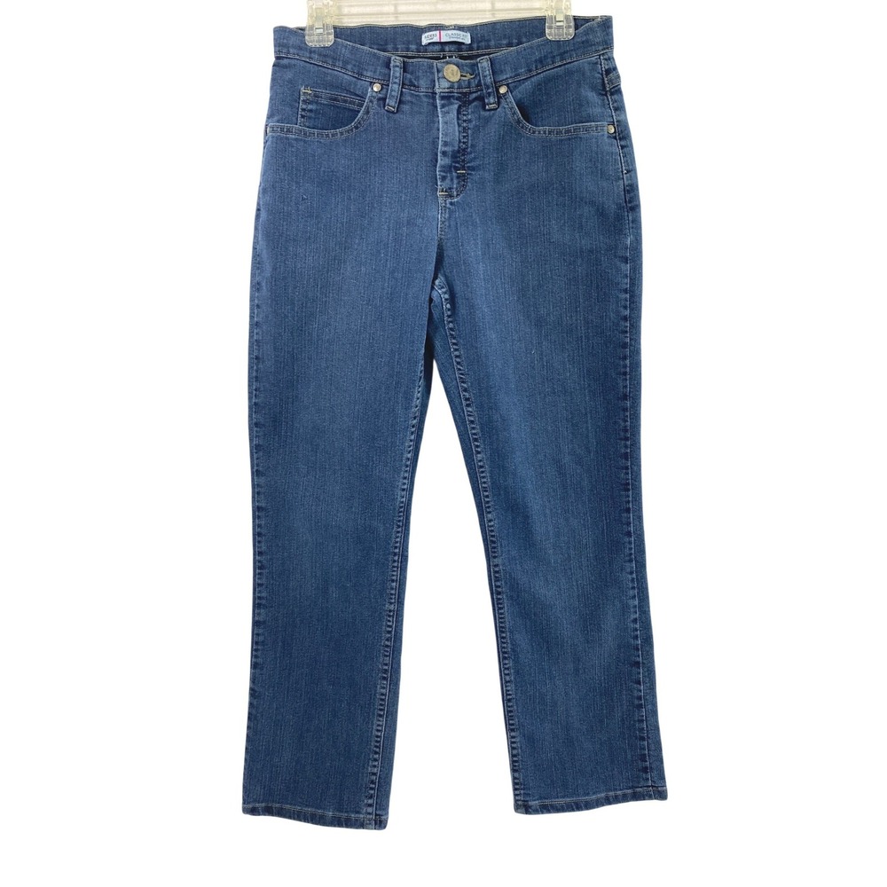 Riders by Lee Jeans Womens 8P Classic Fit Straight Leg Medium Wash Denim Stretch